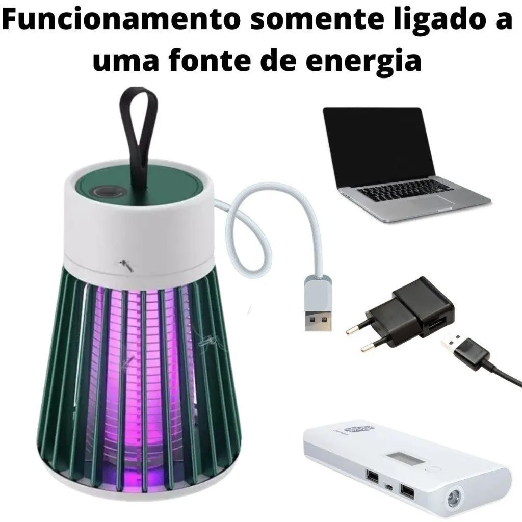 Lâmpada Elétrica Mata Mosquitos Com Luz UV - Usb Recarregável